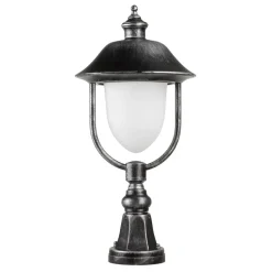 Sokkellamp 1156, zwart/zilver