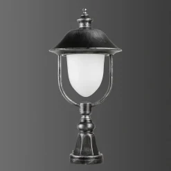 Sokkellamp 1156, zwart/zilver