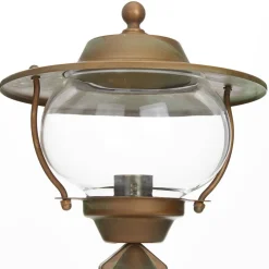 Sokkellamp Adessora, messing, glas, hoogte 48 cm