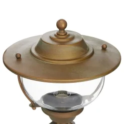 Sokkellamp Adessora, messing, glas, hoogte 48 cm