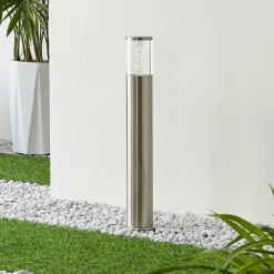 Sokkellamp Belen van roestvrij staal met LED's