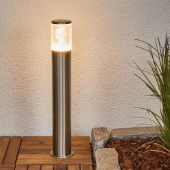 Sokkellamp Belen van roestvrij staal met LED's