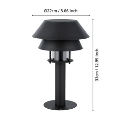 Sokkellamp Chiappera met dubbele kap