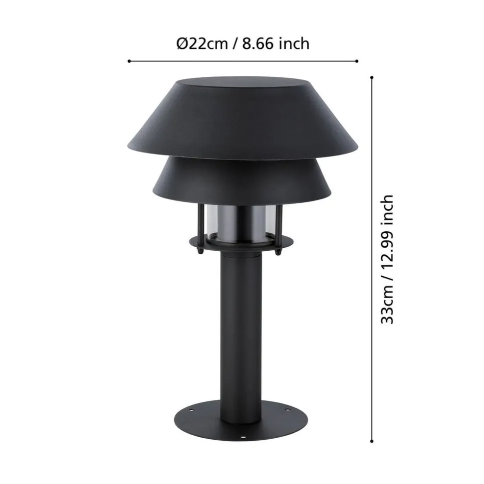 Sokkellamp Chiappera met dubbele kap