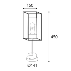 Sokkellamp Cubic³ 3369 messing antiek/opaal