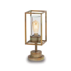 Sokkellamp Cubic³ 3369 messing antiek/helder