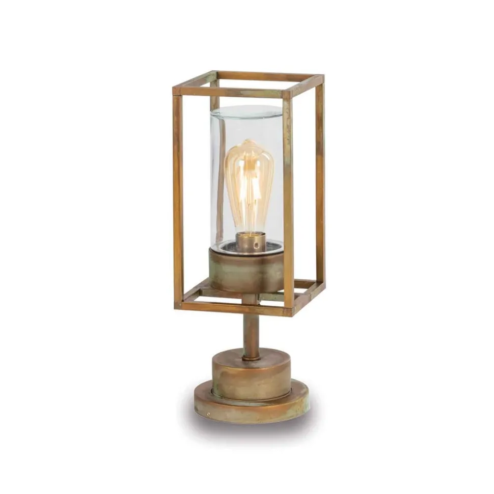 Sokkellamp Cubic³ 3369 messing antiek/helder