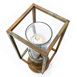 Sokkellamp Cubic³ 3369 messing antiek/helder