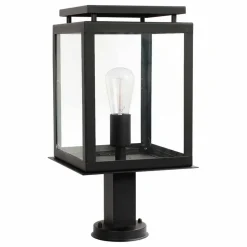 Sokkellamp de Vecht, zwart, IP44