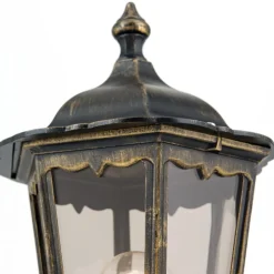 Sokkellamp Fabio in zwart-goud