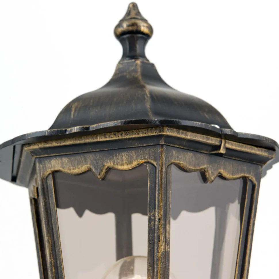 Sokkellamp Fabio in zwart-goud