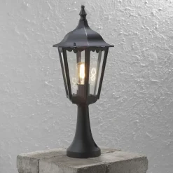 Sokkellamp Firenze, zwart