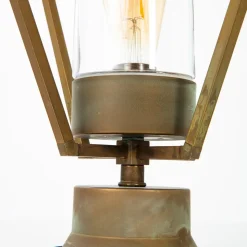 Sokkellamp Gemstone 3455, antiek messing/helder