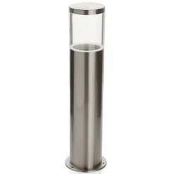 Sokkellamp Hanneli van roestvrij staal, rond