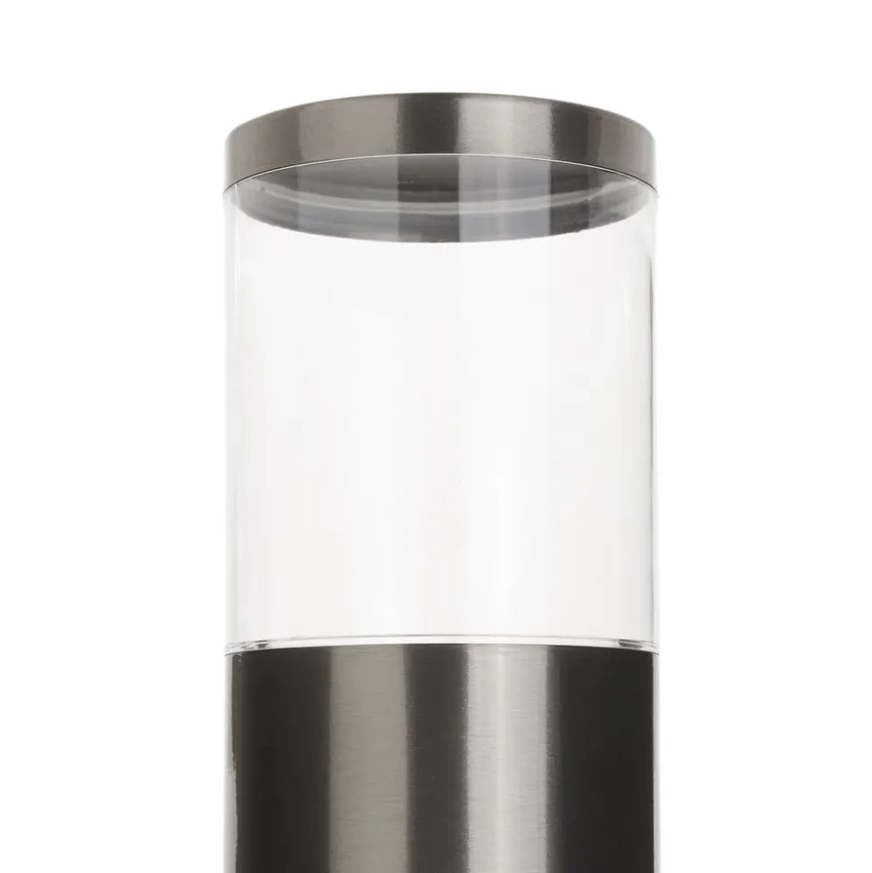 Sokkellamp Hanneli van roestvrij staal, rond