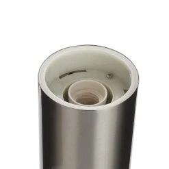 Sokkellamp Hanneli van roestvrij staal, rond