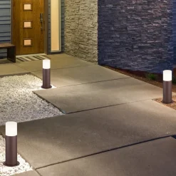 Sokkellamp Hoosic van drukgegoten aluminium