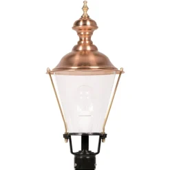 Sokkellamp K4b met koper, zwart