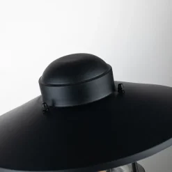 Sokkellamp Klampenborg zwart met PIR-sensor