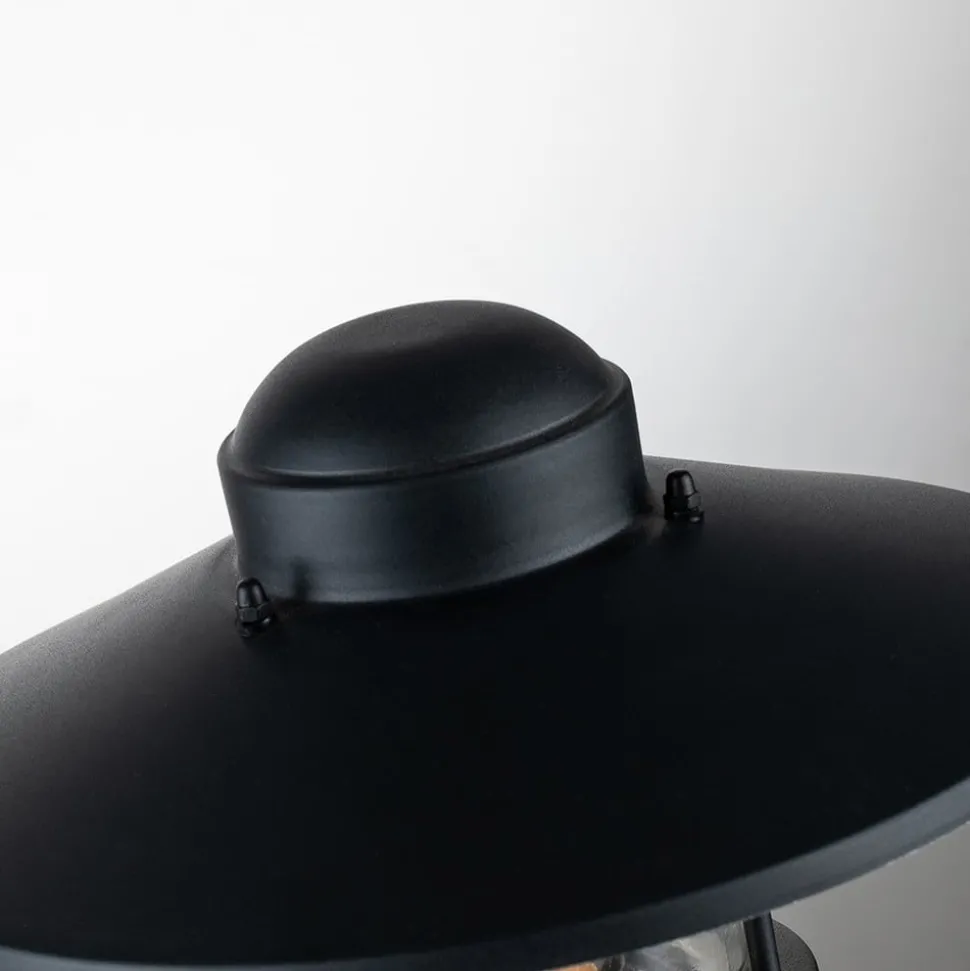 Sokkellamp Klampenborg zwart met PIR-sensor