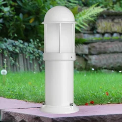 Sokkellamp Marco van aluminium, wit