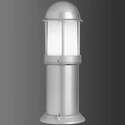 Sokkellamp Marco van aluminium, zilver