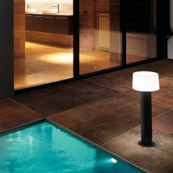 Sokkellamp Muffin met geribbelde kap, 55,9 cm