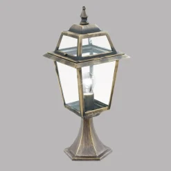 Sokkellamp New Orleans, zwart-goud