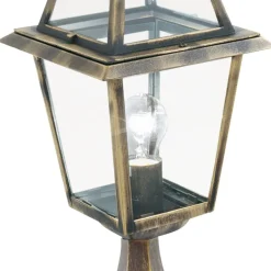 Sokkellamp New Orleans, zwart-goud