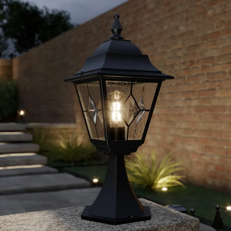 Sokkellamp Norfolk, glas-in-lood