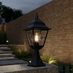 Sokkellamp Norfolk, glas-in-lood