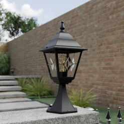 Sokkellamp Norfolk, glas-in-lood