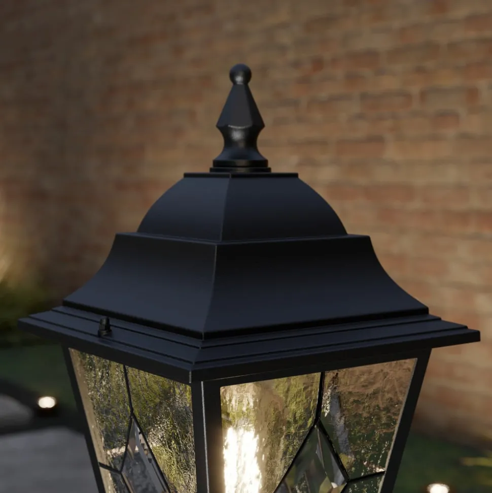 Sokkellamp Norfolk, glas-in-lood