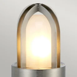 Sokkellamp Paignton van roestvrij staal zilver