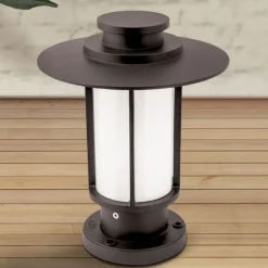 Sokkellamp Putri in donkerbruin