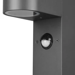 Sokkellamp Roya, bewegingssensor, antraciet