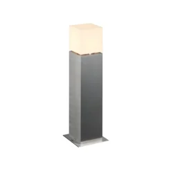 Sokkellamp SLV Square Pole, hoogte 60 cm, grijs, roestvrij staal