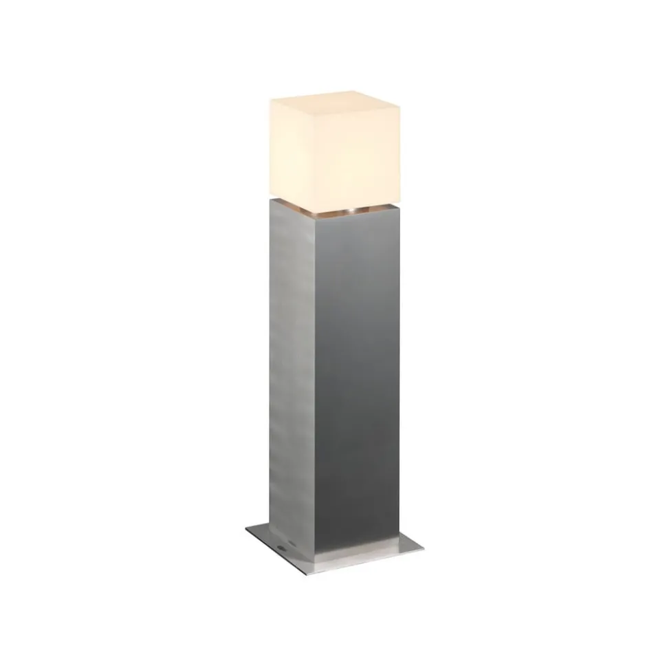 Sokkellamp SLV Square Pole, hoogte 60 cm, grijs, roestvrij staal