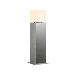 Sokkellamp SLV Square Pole, hoogte 60 cm, grijs, roestvrij staal