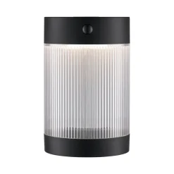 Solar buitenwandlamp Coupar, zwart, kunststof, IP44