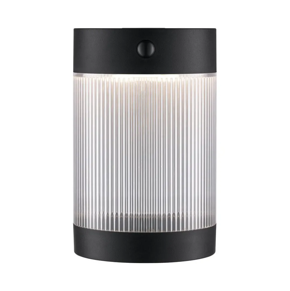 Solar buitenwandlamp Coupar, zwart, kunststof, IP44