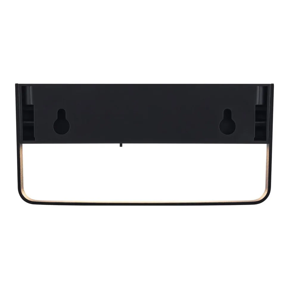 Solar LED buiten wandlamp Saulio, zwart, aluminium, IP44