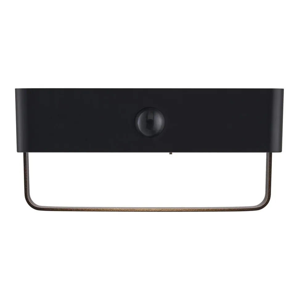 Solar LED buiten wandlamp Saulio, zwart, aluminium, IP44