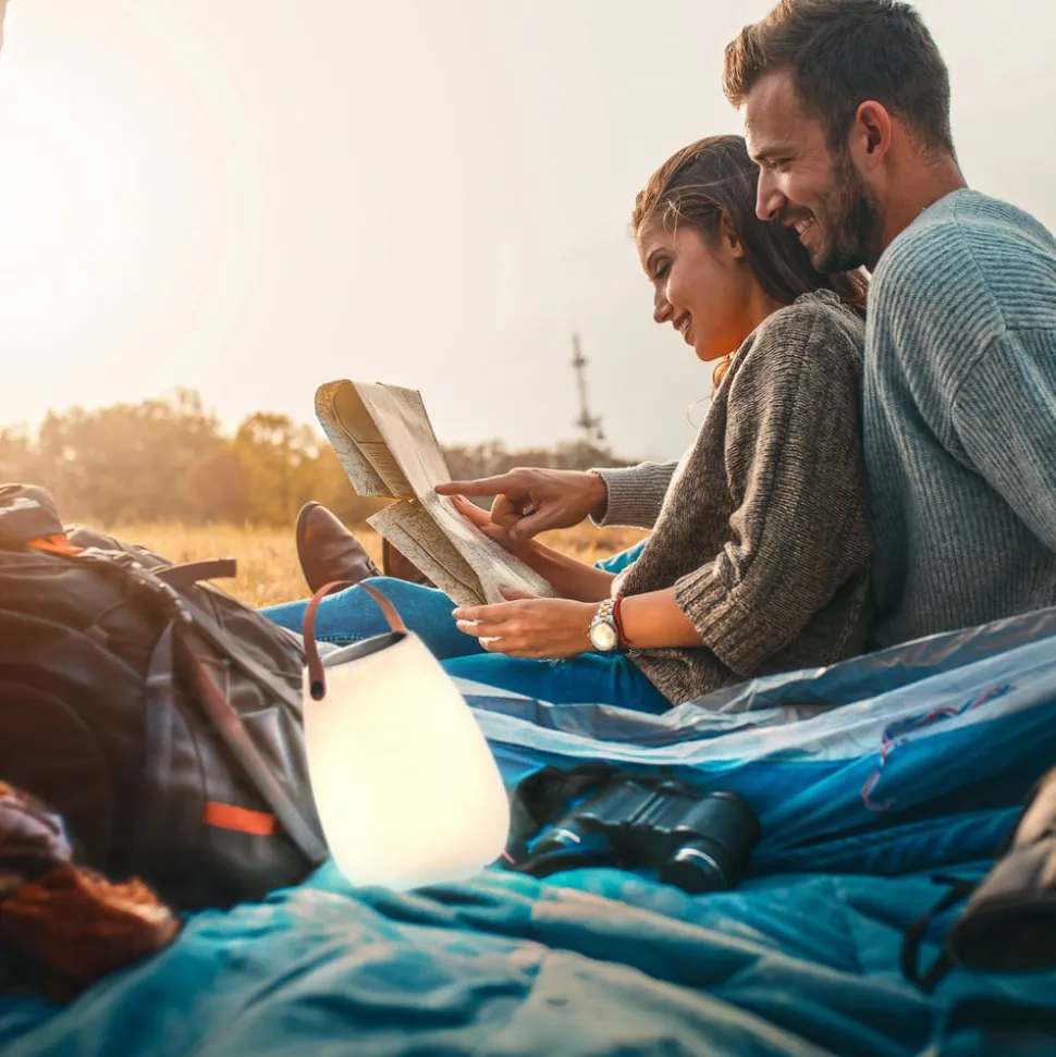 Solar LED tafellamp Ruby, hoogte 30 cm