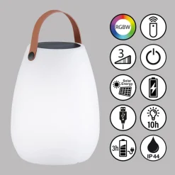 Solar LED tafellamp Ruby, hoogte 30 cm