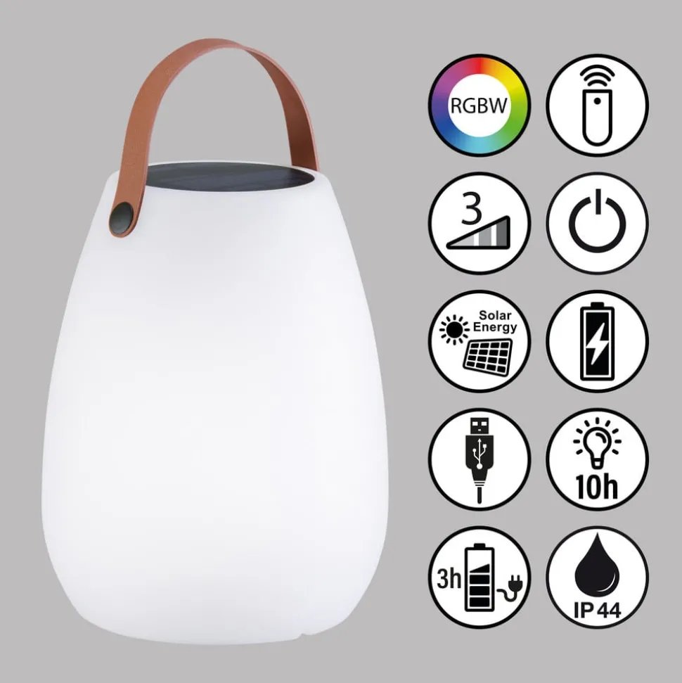 Solar LED tafellamp Ruby, hoogte 30 cm