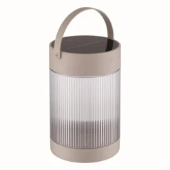 Solar tafellamp Coupar, zandkleurig, kunststof, IP44