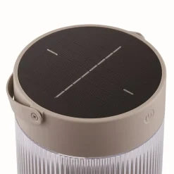 Solar tafellamp Coupar, zandkleurig, kunststof, IP44