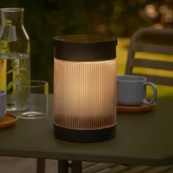 Solar tafellamp Coupar, zwart, kunststof, IP44