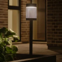 Solar tuinpadverlichting Coupar, zwart, aluminium, IP44